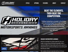 Tablet Screenshot of holidaymotorsportsawnings.com